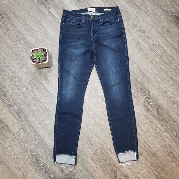 Frame Denim La Skinny de Jeanne Sz 30 Galvin Jeans - Picture 2 of 8